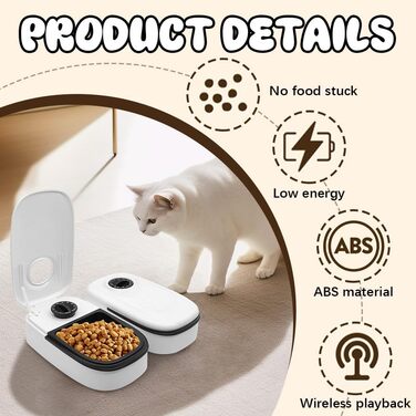 Автомат для годування котів BIZOI: для вологого та сухого корму, універсальний, підходить для собак