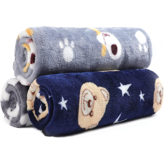 М'яка ковдра для собак та котів Demigeat, 3 шт. - плюшева, миюча, для малого та середнього розміру, для весни та літа, сірого кольору