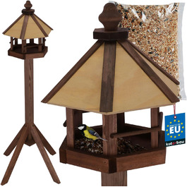 Годівниця для птахів KOTARBAU® з підставкою 310 x 1120 мм + корм 0,5 кг. Годівниця для птахів, вологостійка, для балкона, годівниця-парасолька