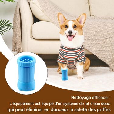 Автоматичний очищувач лап для собак та котів | USB пристрій, зелений/блакитний