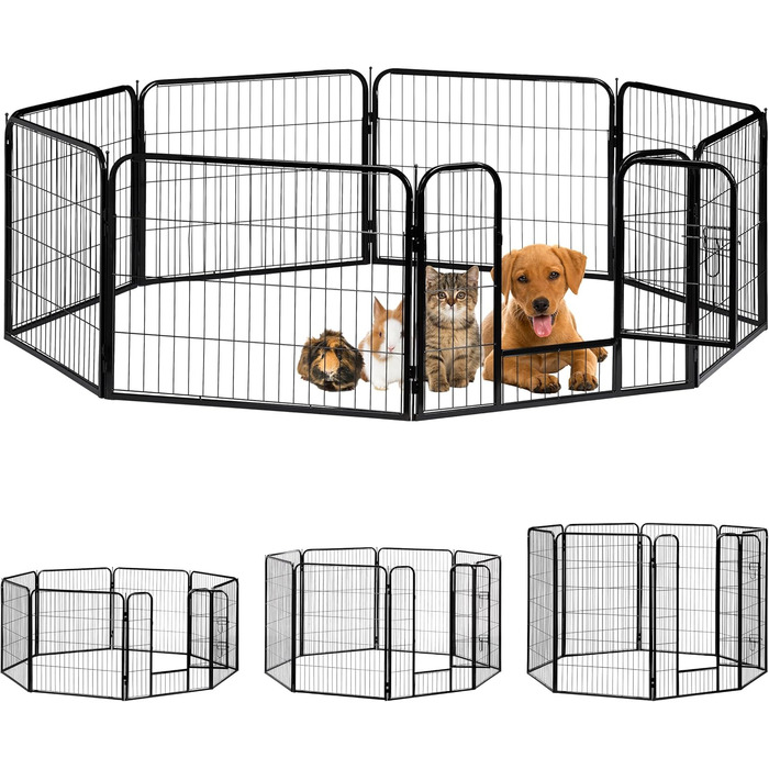 Клітка для кота Reaxdays Wepenausauf, чорна, 80x78x235 см, для дому та вулиці