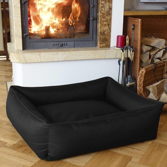 Ліжко для собак BedDog MAX XXL, знімний і праний чохол, чорне, для великих порід