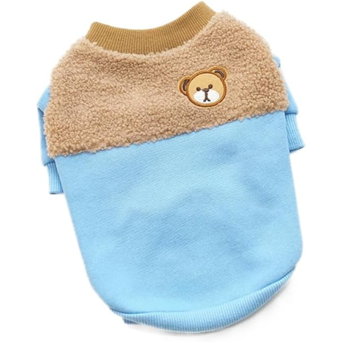 Теплий зимовий пуловер для собак маленьких порід, вага до 3,9 кг, блакитний, розмір L