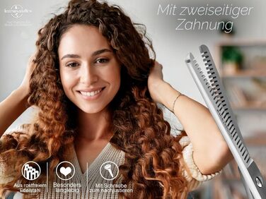 Професійна фризувальна ножиця для волосся з зубчиками (6 дюймів) - для вирівнювання та стрижки, з нержавіючої сталі, блакитна