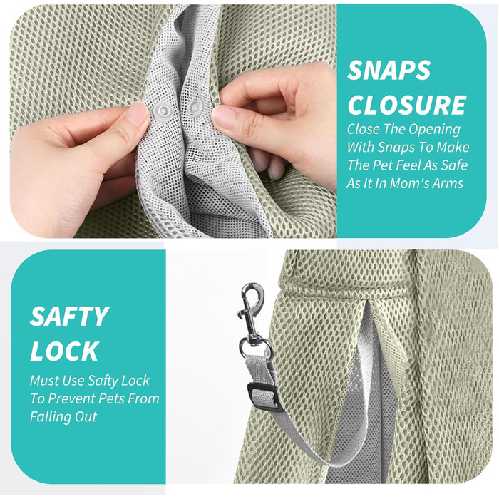 PETCUTE Сумка-переноска для собак, ручна сумка для маленьких собак з кріпленням для безпеки, дихаюча переноска до 6 кг, сумка на плече для прогулянок та активного відпочинку (Бежева)