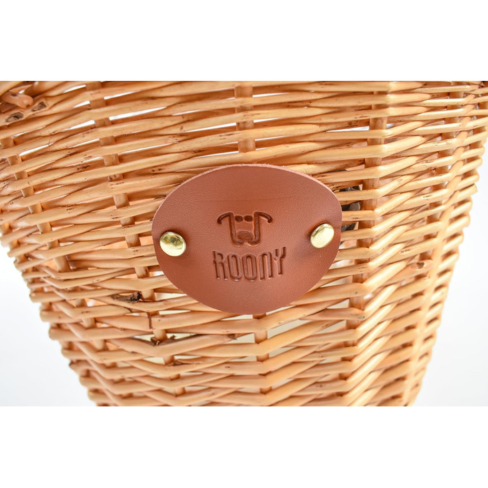 Плетенний кошик для велосипеда на багажник для собак та котів, кріплення на багажник