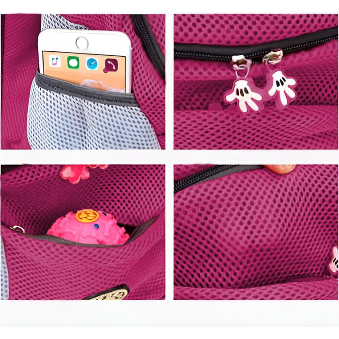 Рюкзак-переноска для собак і котів до 10 кг, рожевий: зручний для подорожей, прогулянок та хандерінгу