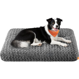 Ліжко для собак Feandrea XL, м'яке килим-матрас для великих собак, 110 x 73 см, сірий, PGW293GN01