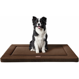 Підстилка для собак WESTERN HOME: м'яка, зручна, антиковзаюча, для великих, середніх та маленьких собак. Розмір 107x69x4 см, колір коричневий (Wave Brown)