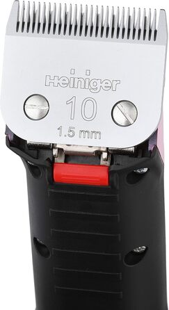 Машинка для стрижки Heiniger Saphir Pink SS з дротом і головкою №10, два акумулятори