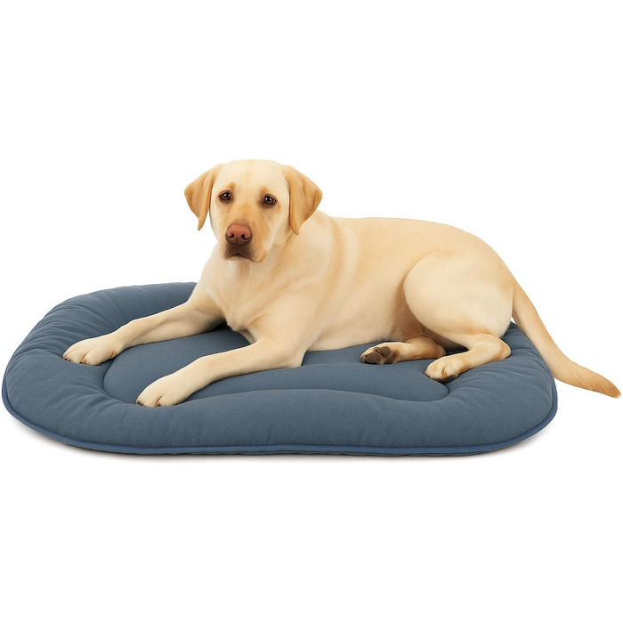 Подушка для собак та котів Flamingo - овальна, 77 x 54 см, Firenze, блакитна