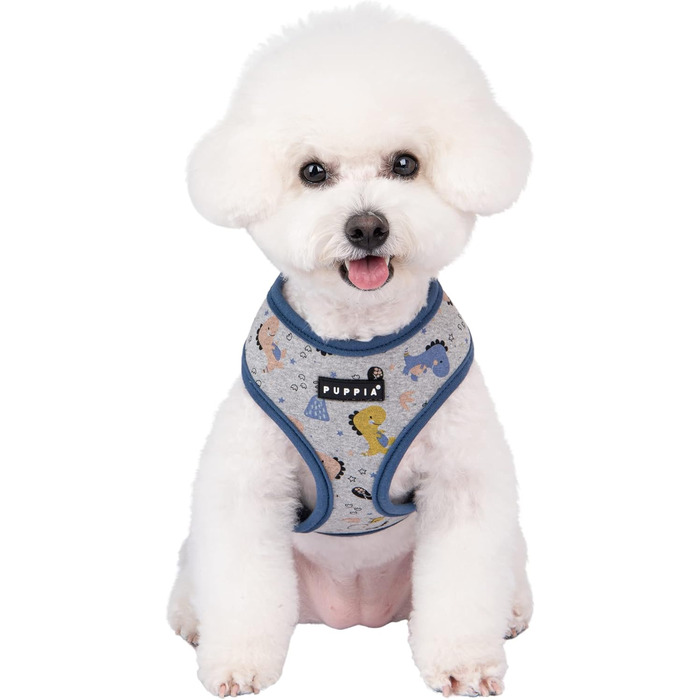 Шлейка для собак Puppia Baba, без нудоти та тяги, регульована, для малих та середніх собак, індійський рожевий, розмір L (синій, S)