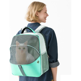 Рюкзак для собак та котів PETCUTE - дихаючий, складаний, для малих порід, блакитний