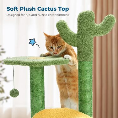 Когтеточка для котів Made4Pets Кактус, стовпчик для котенят, дряпка для котів