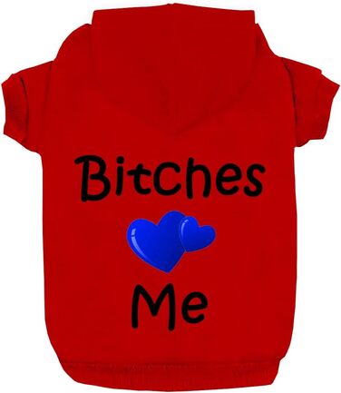 Світшот для собак Izefia з капюшоном, теплий флісовий светр з бавовни для маленьких, середніх та великих собак (S, червоний)