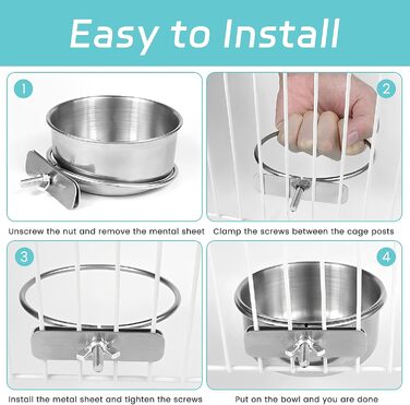 Годівниця та миска для гризунів та птахів Vogelkäfig-Futterstation, 2 шт.