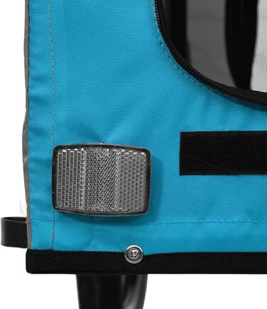 Festnight Причіп для велосипеда, переноска для собак, вантажний причіп для велосипеда, Oxford-Gewebe, 45 кг, 133,5 x 69 x 73,5 см, блакитний та сірий