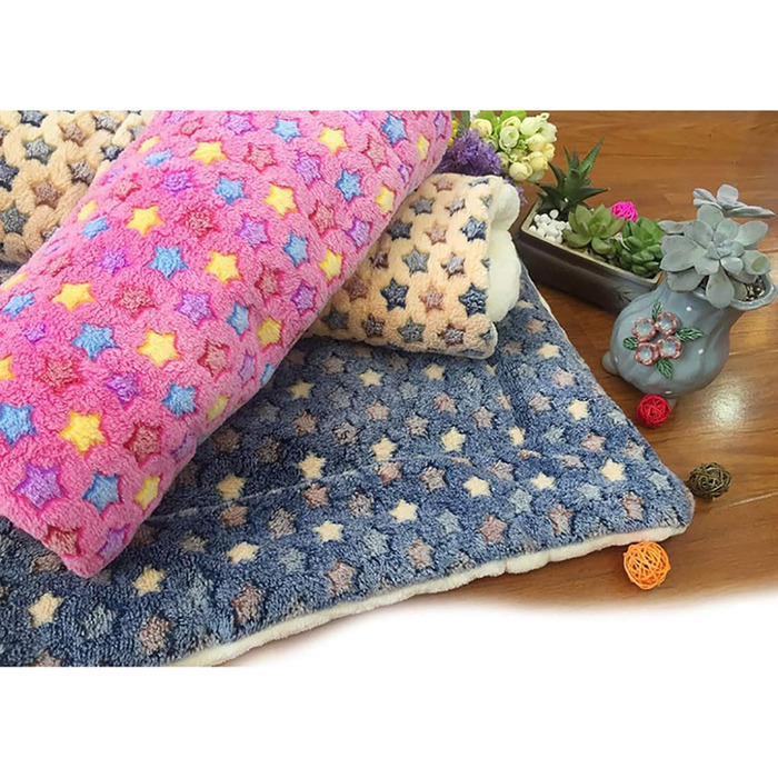 Практична килимок для домашніх тварин на літо - ковдра для собак та котів, 74x100 см, рожевий зірка