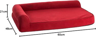 Подушка для собак Karlie Kissen Ortho Visco L, 60x48x21 см, червона