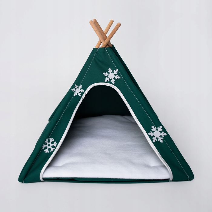 Святковий будиночок для котів та собак, XL 55x55 см, червоний