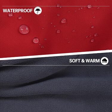 Зимовий теплий куртка для собак - для такс, водонепроникний, з захистом живота та отвором для повідка - червоний