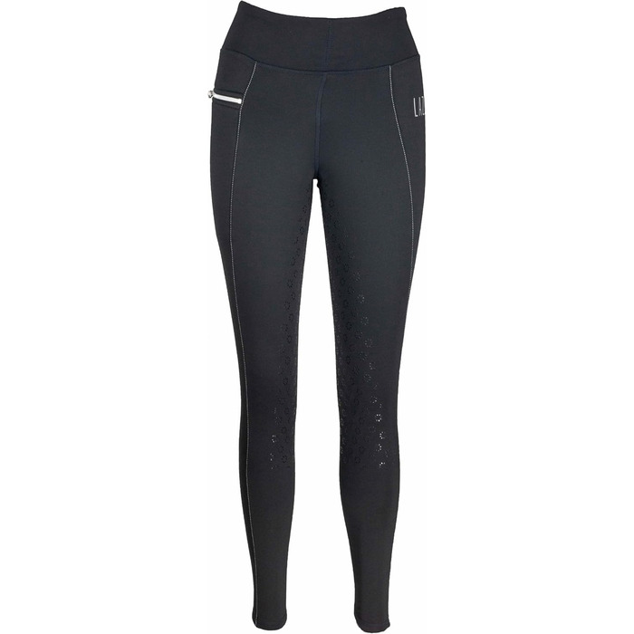 Лазура - зимові рейдінг легінси для жінок та дітей Ліза | термо-легінси для їзди верхи | з силіконовим повним обтиском & кишенею для телефону | дихаючі зимові рейдінг штани | екіпірування для верхової їзди в багатьох кольорах та розмірах 42 Чорний