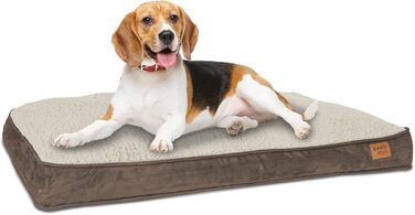 Килимок для собак ib style Dreams, лежанка для собак, килимок для сну, лежанка для собак середніх порід, лежанка для собак, знімний чохол, L (M (82x58 см), коричневий)