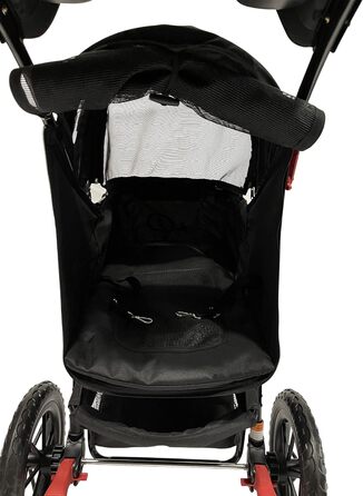 Petique Chinook Schwarz: розкішний візок для собак | Колеса 30 см, EVA, світловідбивачі | До 23 кг