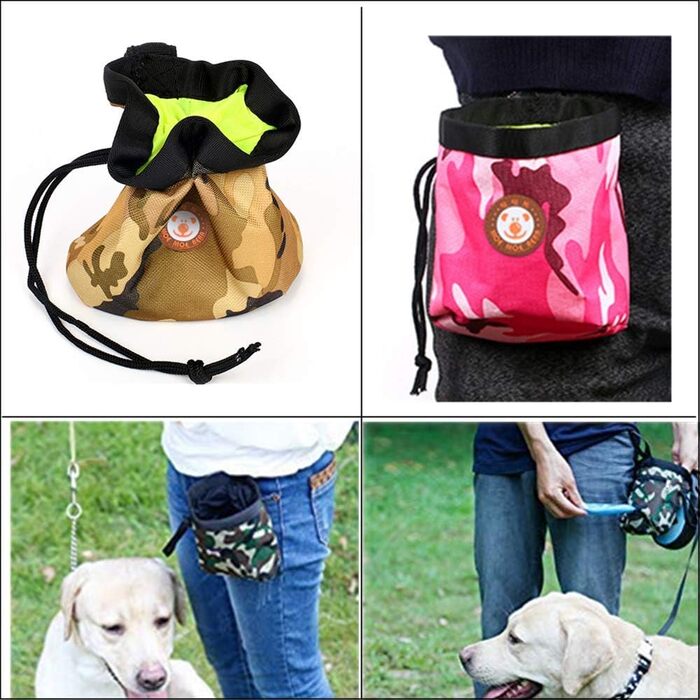 Набір для прогулянок з собакою: сумка-органайзер з диспенсером для пакетів, іграшка та корм для подорожей