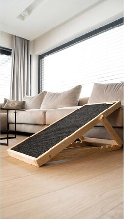 Рампа для собак і котів | Дерев'яна складана рамка для підйомів на ліжко/диван/в автомобіль | Natural