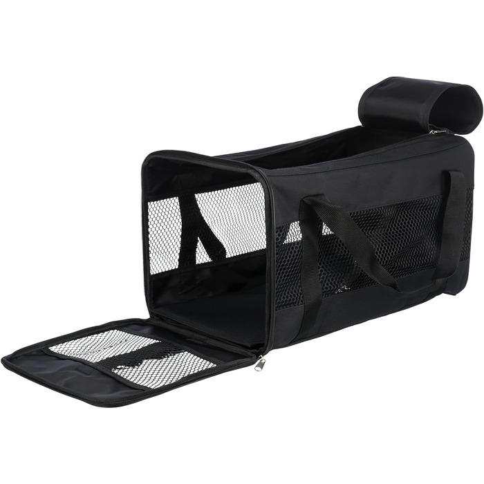 Траспортна сумка для собак TRIXIE Ryan – 26 × 27 × 47 см – до 6 кг – з верхнім відкриванням, знімний плечовий ремінь та коротка шлейка – зовнішня кишеня – знімна підкладка – 28841 (L 54 x B 30 x H 30 cm)