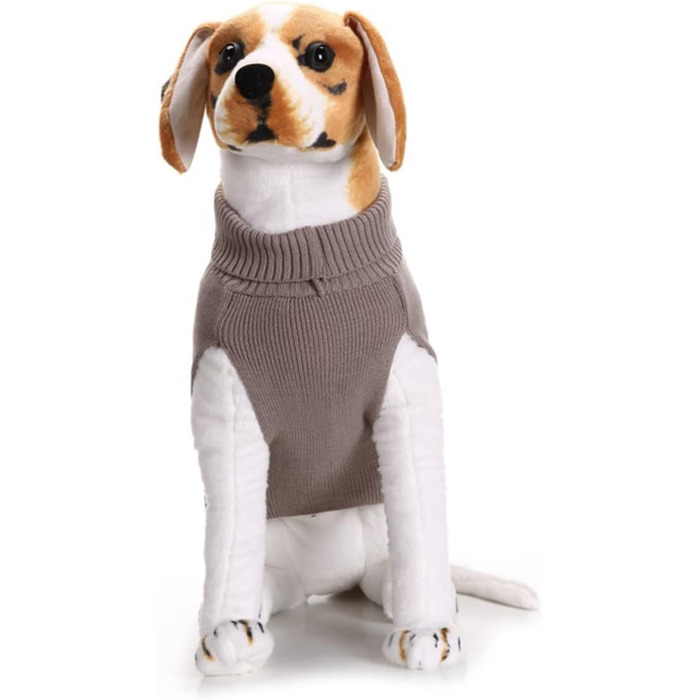 Теплий одяг для собак Angoiy Strickpuover - зимовий костюм для собак, зручний, великий розмір (Mx3pcs, сірий)