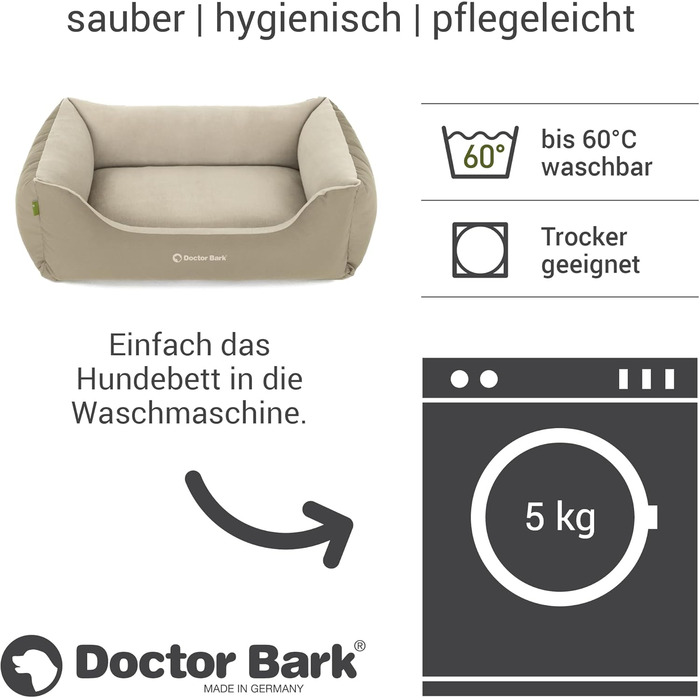 Крізь для собак маленьких порід GreenLabel - м'яке та затишне ліжко для собак (74x55 см, золотисто-коричневе)