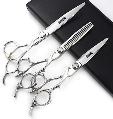 Професійний набір ножиць для стрижки волосся (3 шт.) – професійні ножиці для стрижки, ножиці для вирівнювання, ножиці для моделювання