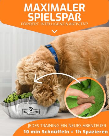 Schnüffelteppich для собак DOGPARENTS® – килимок для пошуку та розваг, міцний, зелений