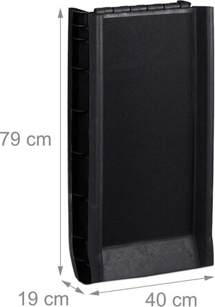 Рампа для собак Relaxdays, складна, антиковзка, для завантаження в багажник, до 90 кг, пластик, 156x40 см, чорна