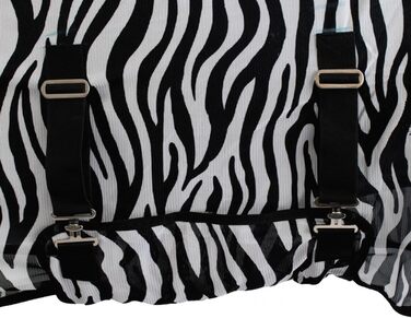 Маренгос - захисна маскувальна попона для коня Zebra, дрібна сітка, з бічною та хвостовою накладкою, від комах, з складкою для руху та подвійною застібкою, для вулиці, 75 см