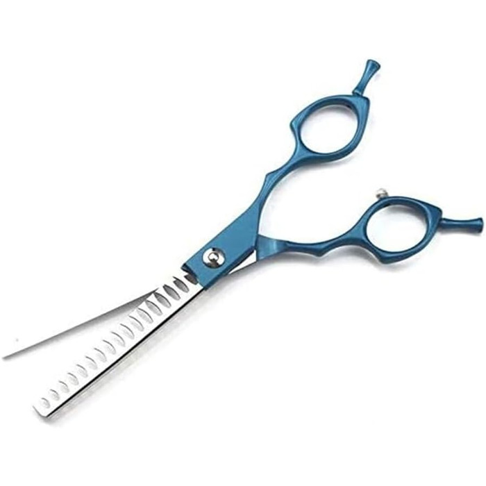 Ножиці для грумінгу собак, вигнуті, професійні, для догляду за шерстю, синього кольору