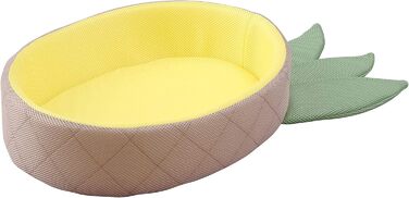 Килимок для тварин Iris Ohyama у формі ананаса, килимок-подушка, кошик, 40x69x12 см, миючий, з неслизьким покриттям, для собак