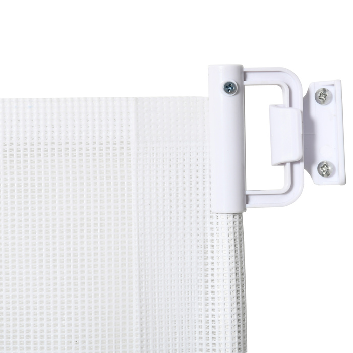 PawHut Stair Gate Розсувні двері Захисна перегородка для воріт ПВХ білий 115x82,5 см для дітей та домашніх тварин