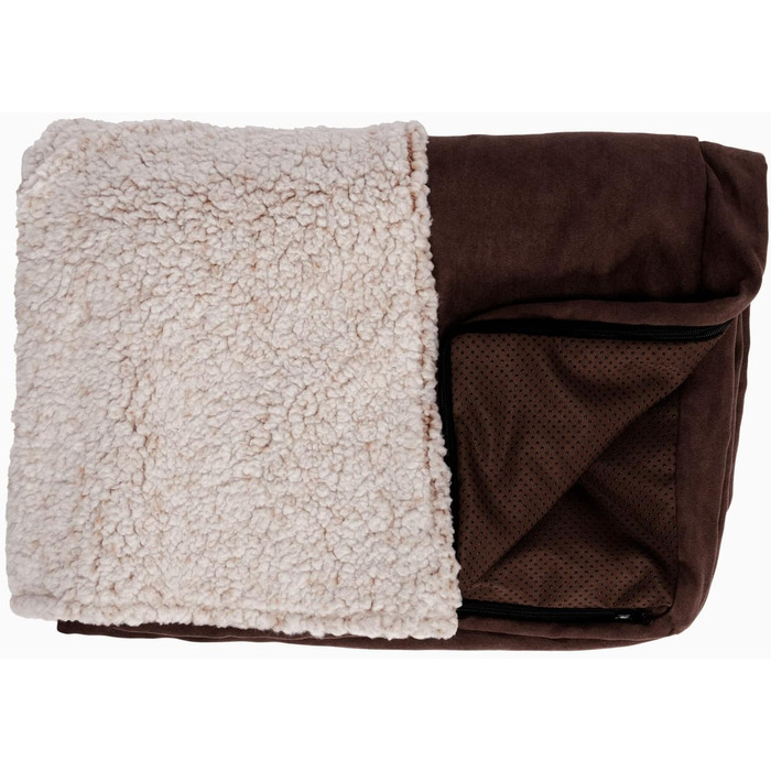 Крісло-ліжко для собак Furhaven Large - велике ортопедичне ліжко з м'якою оббивкою та знімним чохлом (76x51x8 см)