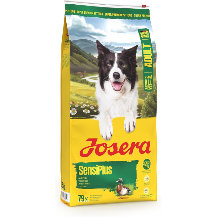 Сухий корм для дорослих собак Josera SensiPlus з качкою та рисом, гіпоалергенний, 12.5 кг