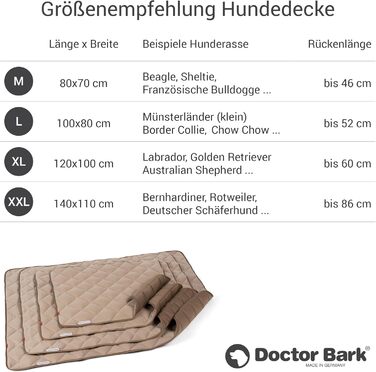 Флісова двостороння лежанка для собак Doctor Bark, м'яка та міцна килимок для середніх порід, пральна до 95°C, 80x70 см, золотисто-коричнева