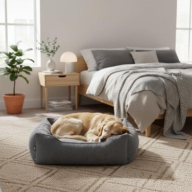 Зручне ліжко для собак Skølm Eir з знімним чохлом, корзина для собак, миска для собак, подушка для собак, ліжко для собак, диван для собак 90x65 см
