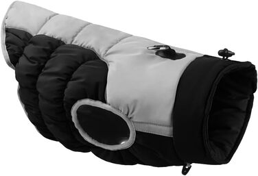 Водонепроникна куртка для собак на зиму: тепла, вітрозахисна, з D-Ring та світловідбиваючими елементами. Чорний колір, розмір 6XL