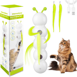 Інтерактивна іграшка для котів Vibbang Wusel Wurm: розумний черв'ячок з датчиками руху, кріплення на стіну/вікно, для котів середніх та маленьких порід