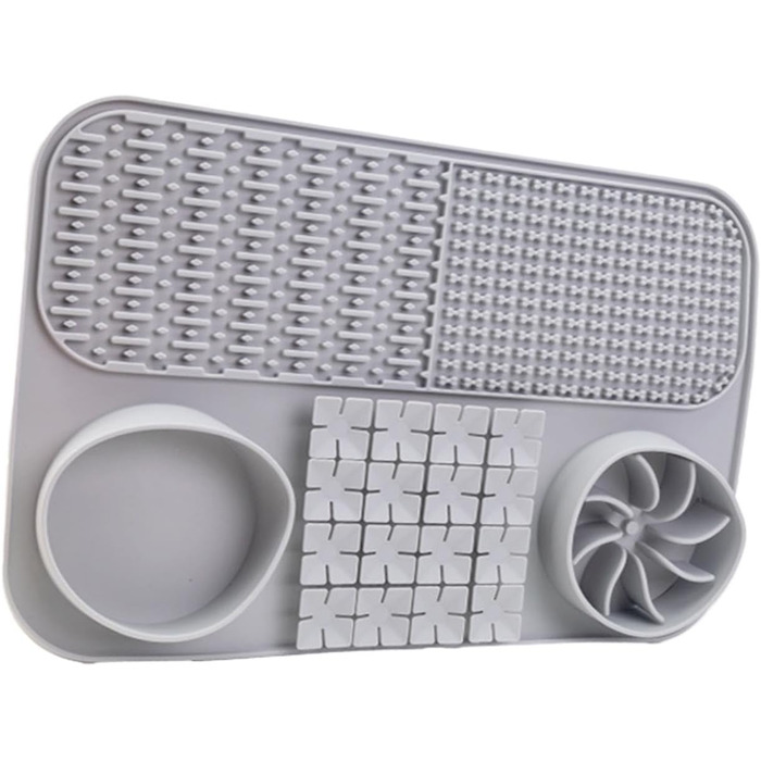 Килимок для годування собак, інтерактивна іграшка-пазл, сірий | Килимок для корму собак, килимок для іграшок, матеріал - сірий | Аксесуар для собак