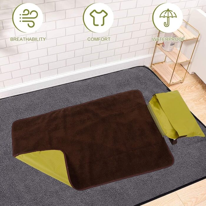 Водонепроникний килимок для тварин Bangminda 100x70 см з сумкою - ідеально для подорожей та кемпінгу (для собак, котів)