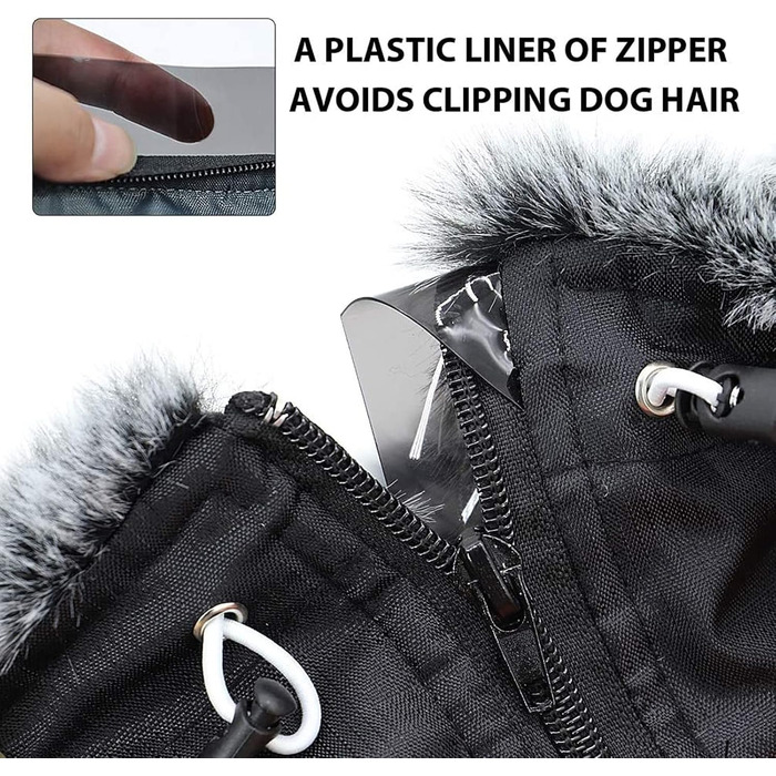 PETCUTE Водонепроникний зимовий одяг для собак, тепла куртка для маленьких та середніх собак, з кріпленням для повідка, 6XL, блакитний