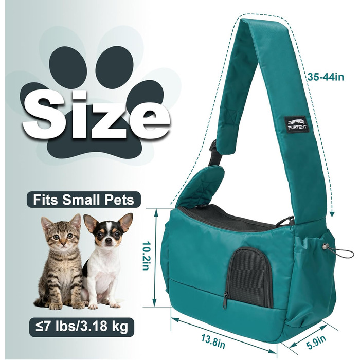 Трансформер для собак та котів до 3,2 кг, дихаюча переноска для тварин, сумка-переноска з кишенями, блакитна